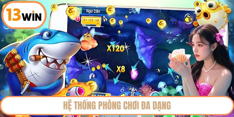 Hệ thống phòng chơi đa dạng